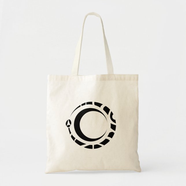 ouroboros and moon Pagan Wicca Alchemy Tote Bag (Front)