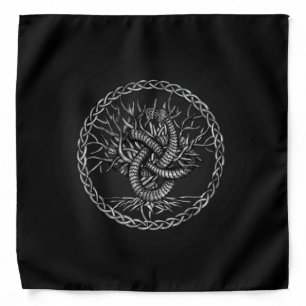 Ouroboros Celtic Knot with Tree of Life Bandana