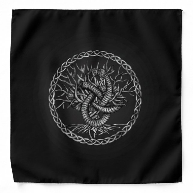 Ouroboros Celtic Knot with Tree of Life Bandana (Front)