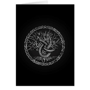 Ouroboros Celtic Knot with Tree of Life Cards