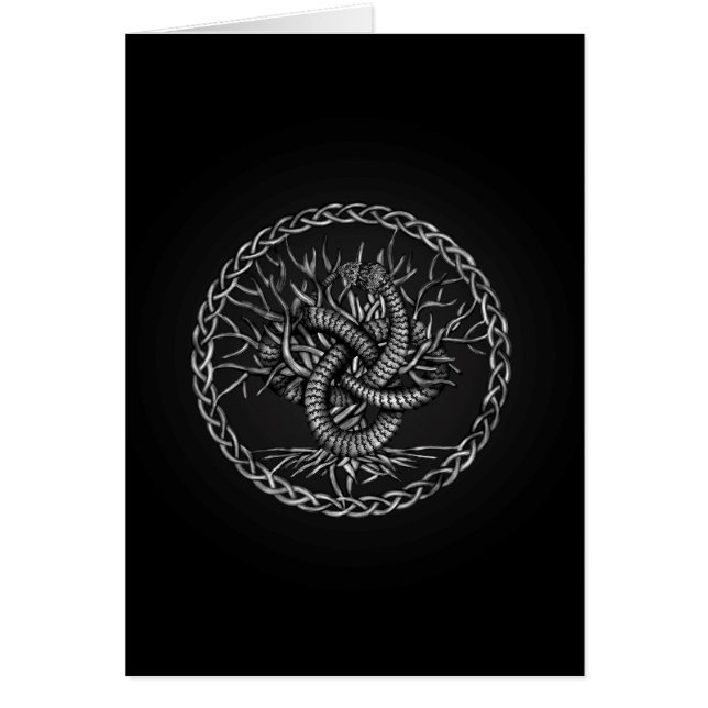 Ouroboros Celtic Knot with Tree of Life Cards (Front)