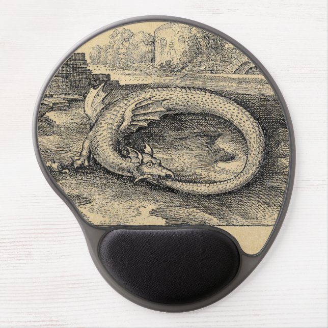 Ouroboros Dragon Biting it's Own Tail Gel Mouse Pad (Front)