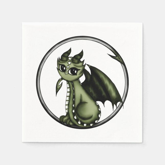 Ouroboros Dragon Paper Napkins (Front)