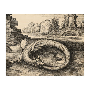 Ouroboros Dragon Wood Wall Decor