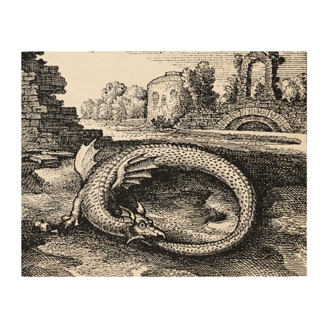 Ouroboros Dragon Wood Wall Decor (Front)