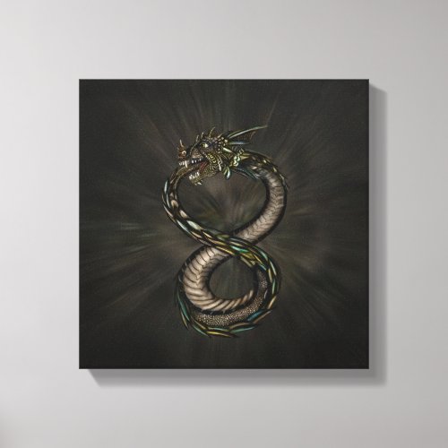 Ouroboros _ Infinity Dragon Canvas Print