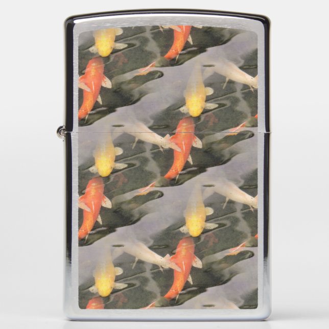 Ouroboros koi zippo lighter (Front)