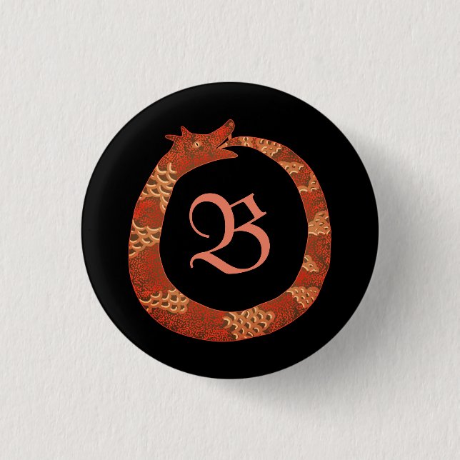 Ouroboros monogram   button (Front)