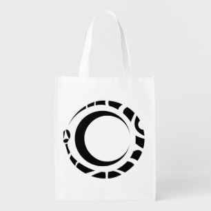 ouroboros moon Pagan Wicca Alchemy Reusable Bag