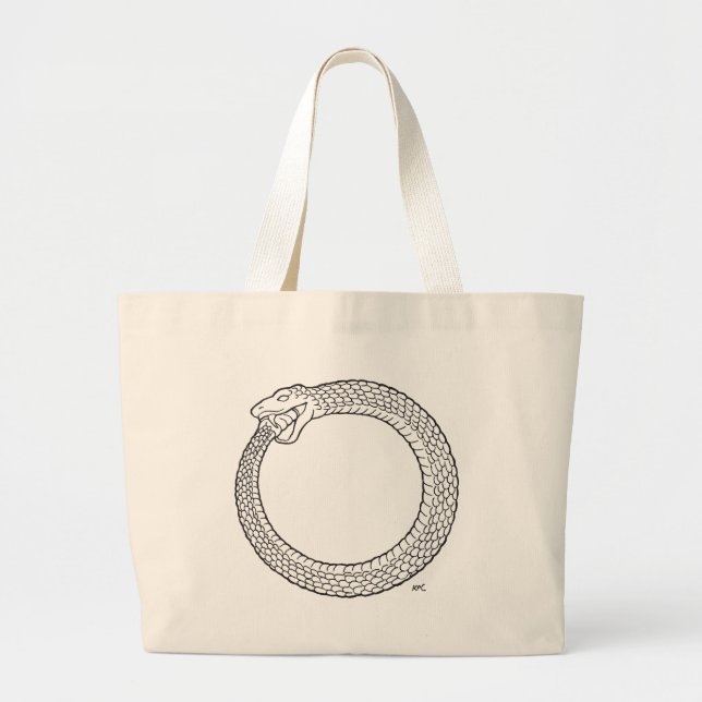 Ouroboros Revolutionary Symbol by KPC Studios Large Tote Bag (Front)