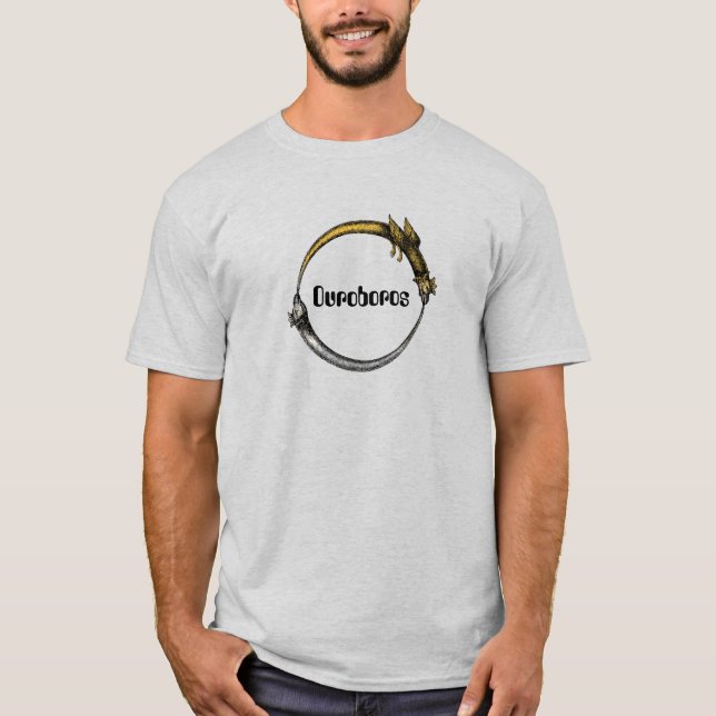 Ouroboros Snake and Dragon T-Shirt (Front)