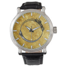 Ouroboros Snake & Dragon Gold Leaf