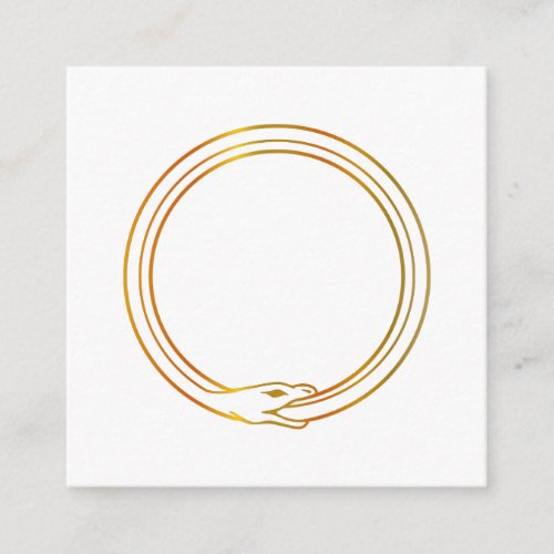 Ouroboros snake golden self ingesting snake symbol enclosure card
