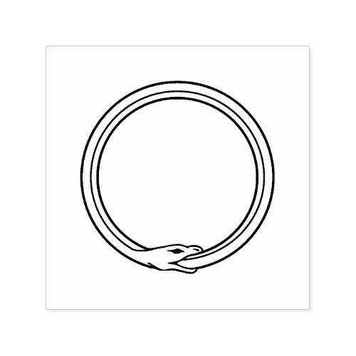 Ouroboros snake golden self ingesting snake symbol self_inking stamp