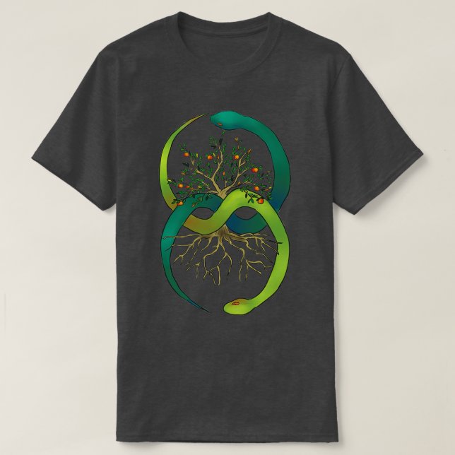 Ouroboros Tree of Life  T-Shirt (Design Front)