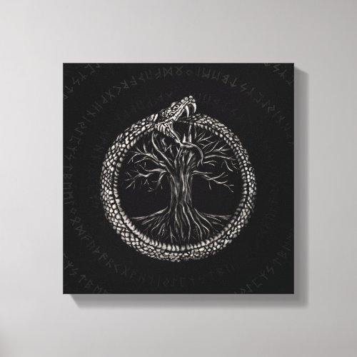 Ouroboros with Tree of Life Canvas Print