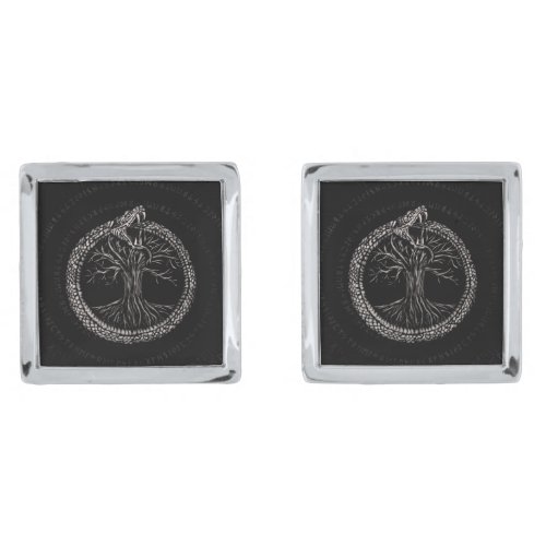 Ouroboros with Tree of Life Cufflinks