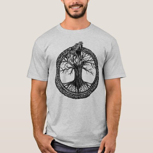 Ouroboros with Tree of Life T_Shirt