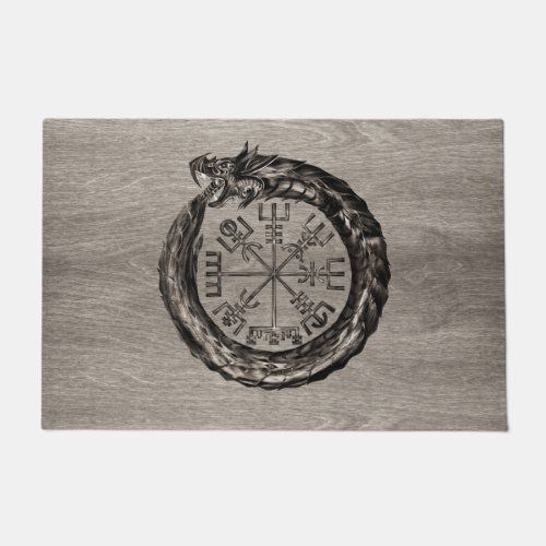 Ouroboros with Vegvisir Doormat