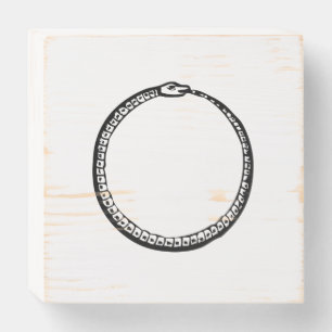 Ouroboros wooden box sign
