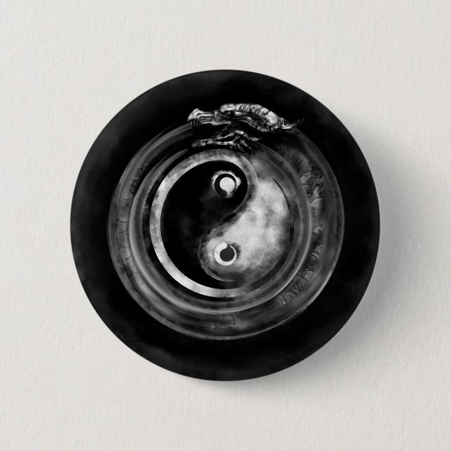 Ouroboros Yin - Yang Button (Front)
