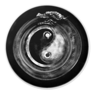 Ouroboros Yin - Yang Ceramic Knob