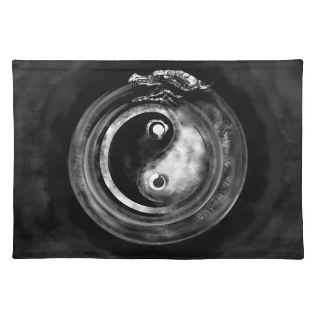 Ouroboros Yin - Yang Cloth Placemat (Front)
