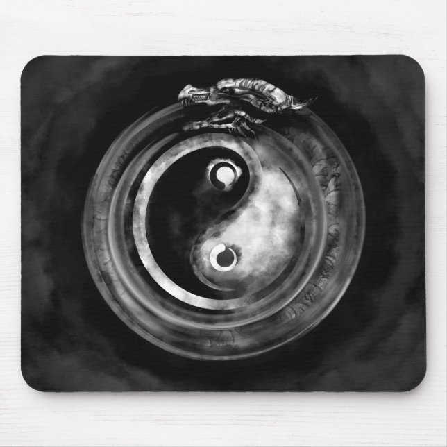 Ouroboros Yin - Yang Mouse Pad (Front)