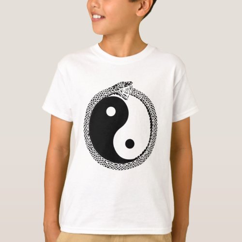 Ouroboros Yin Yang Spiritual Meditation Gift T_Shirt
