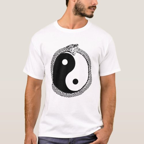 Ouroboros Yin Yang Spiritual Meditation Gift T_Shirt