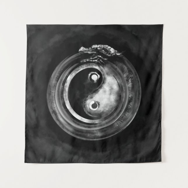 Ouroboros Yin - Yang Tapestry (Front)