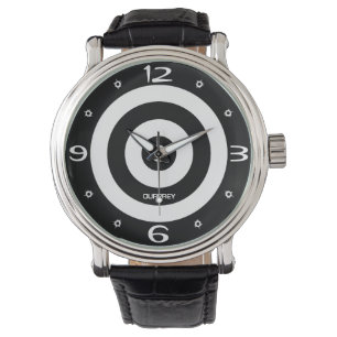 Ourprey Timepiece Shooting Target Bullet Holes Watch
