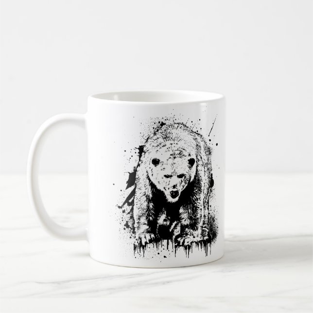 Ours Polaire Animal Vie Sauvage Nature Aventure Coffee Mug (Left)