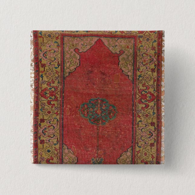 Oushak Rug Pinback Button (Front)