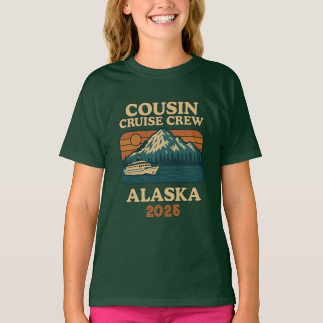 ousin Cruise Crew Alaska Custom Year T-Shirt (Front)