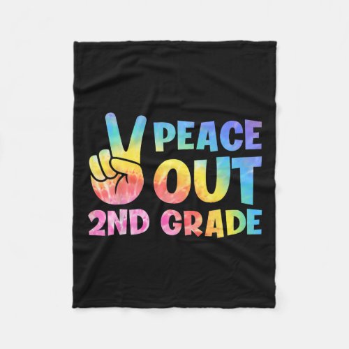 Out 2nd Grade 2024 Graduate Happy Last Day Of Scho Fleece Blanket