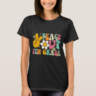 Out 5th Grade Graduation Last Day Of School Groovy T-Shirt