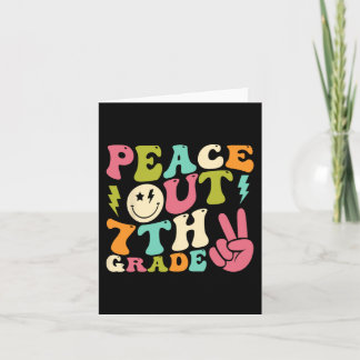Out 7th Grade Groovy Graduation Last Day Of School Card