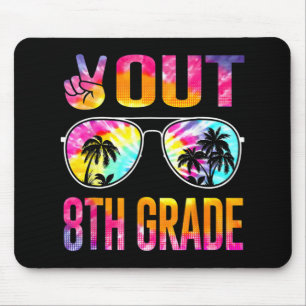 Out 8th Grade Tie Dye Graduation Last Day Of Schoo Mouse Pad