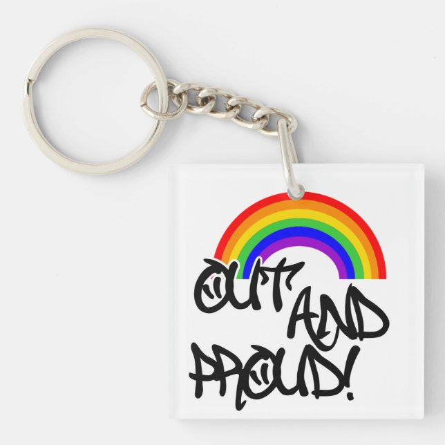 Out and Proud Keychain (Front)