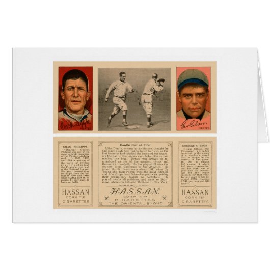 Out At First Giants Pirates Baseball 1912 Cards (Front Horizontal)