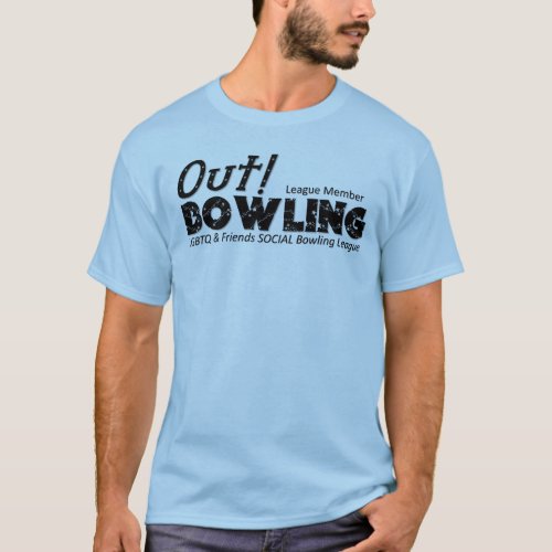 Out Bowling League 10 Year Original Logo Tee