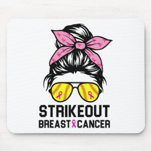 Out Breast Cancer Awareness Softball Mom Women Mouse Pad