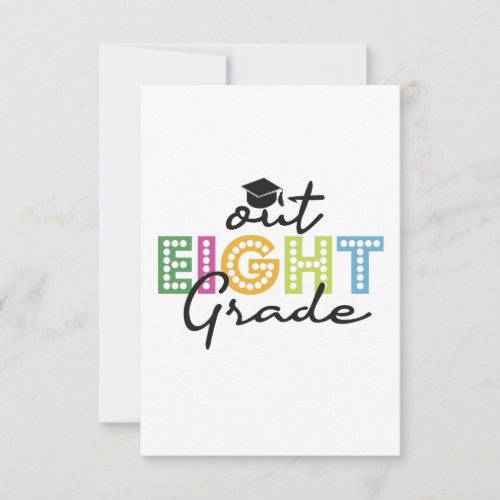 Out Eighth Grade Graduation Senior Summer Vacation Thank You Card