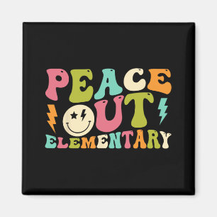 Out Elementary Groovy Graduation Last Day Of Schoo Magnet