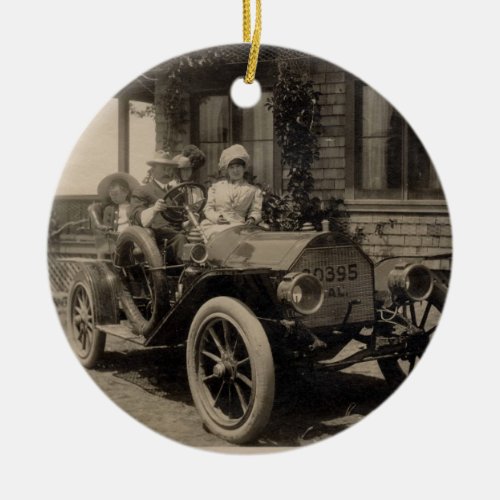 Out For A Ride_ Vintage Photo_ Ornament