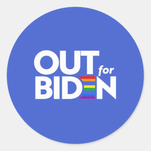 OUT FOR BIDEN CLASSIC ROUND STICKER