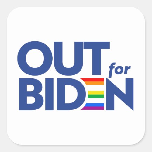 OUT FOR BIDEN SQUARE STICKER