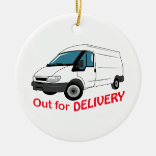Out For Delivery Ceramic Ornament