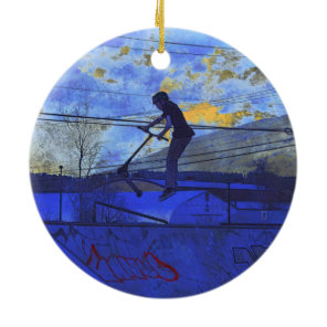Out For Some Air - Kick-Scooter Champ Ceramic Ornament